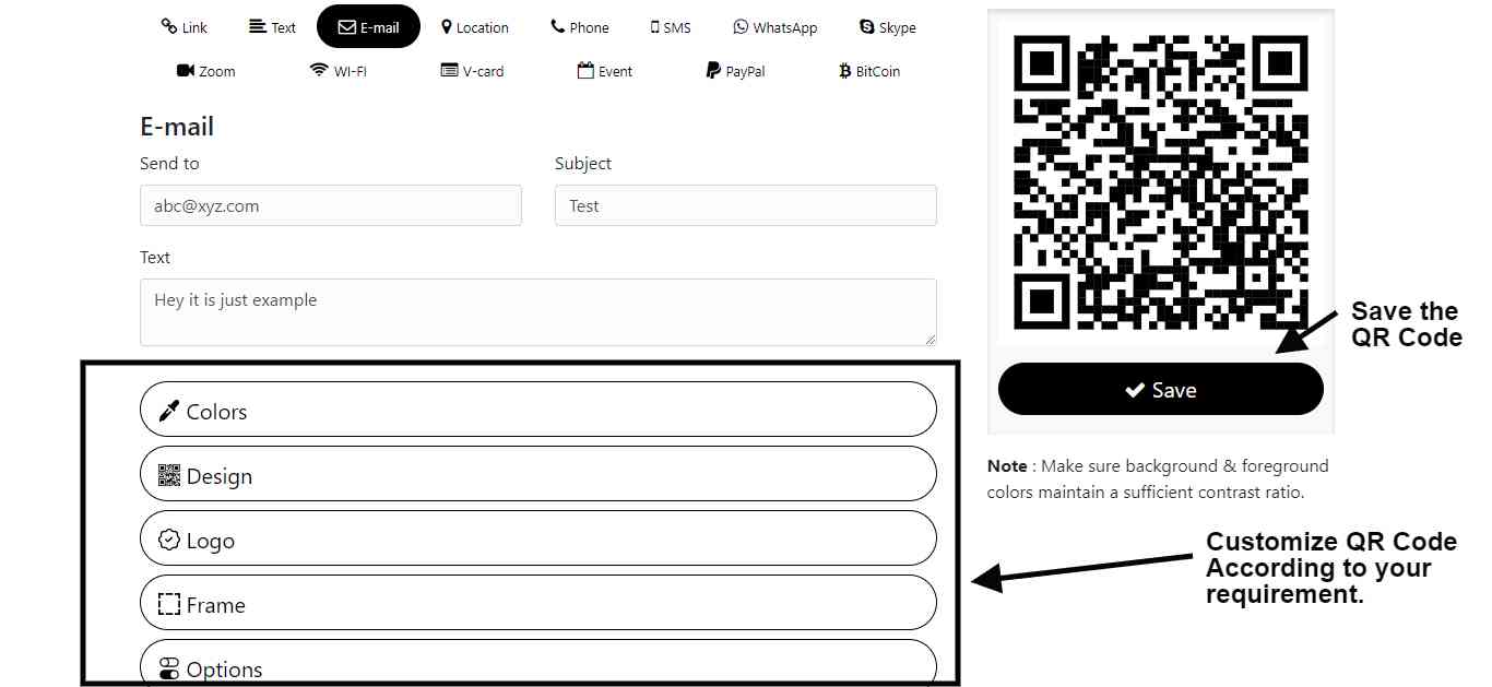 how to create qr code for email address slide 2