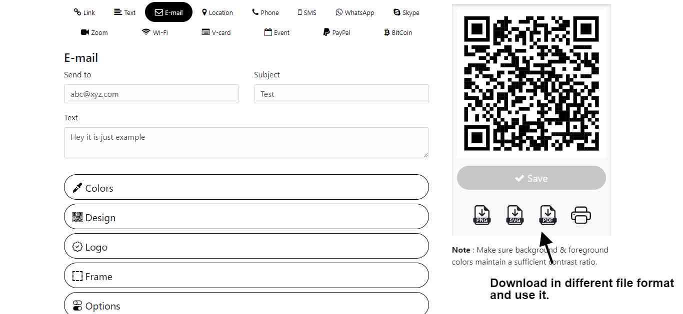how to create qr code for email address slide 3