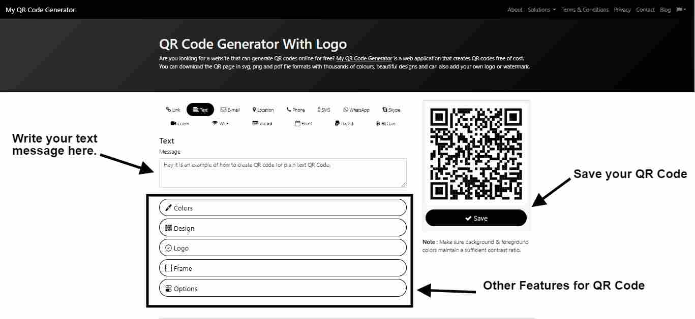 Create QR Code From Text